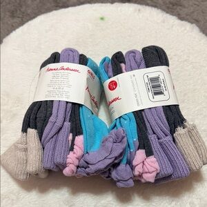 Hanna Andersson Girls' Socks in Gray, Blue, and Purple
